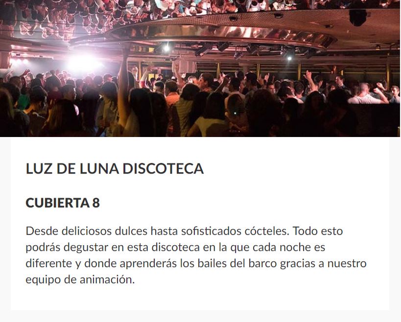 Fiestas en Discoteca Barco Sovereign Pullmantur B2Bviajes