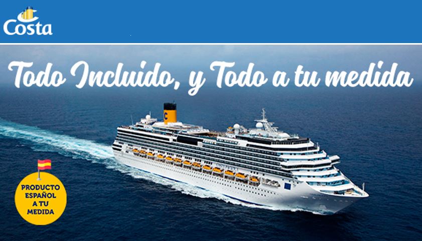 costa cruceros todo incluido y todo a tu medida