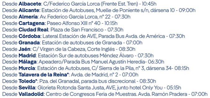 horarios autobuses hasta  puerto de Valencia Crucero MSC Splendida verano 2025