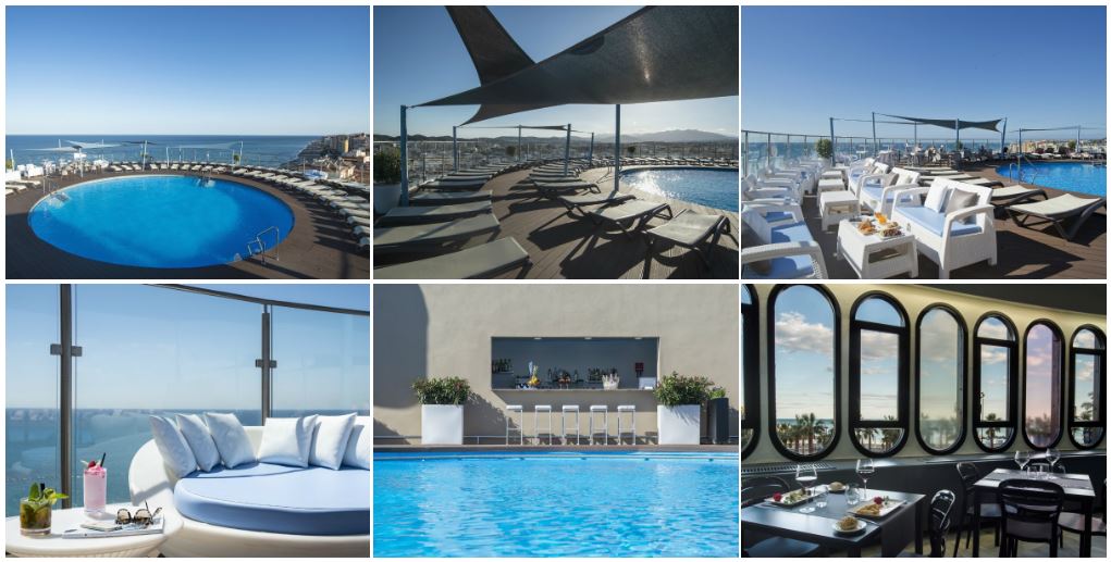 Hotel el Puerto Fuengirola terraza piscina y bares