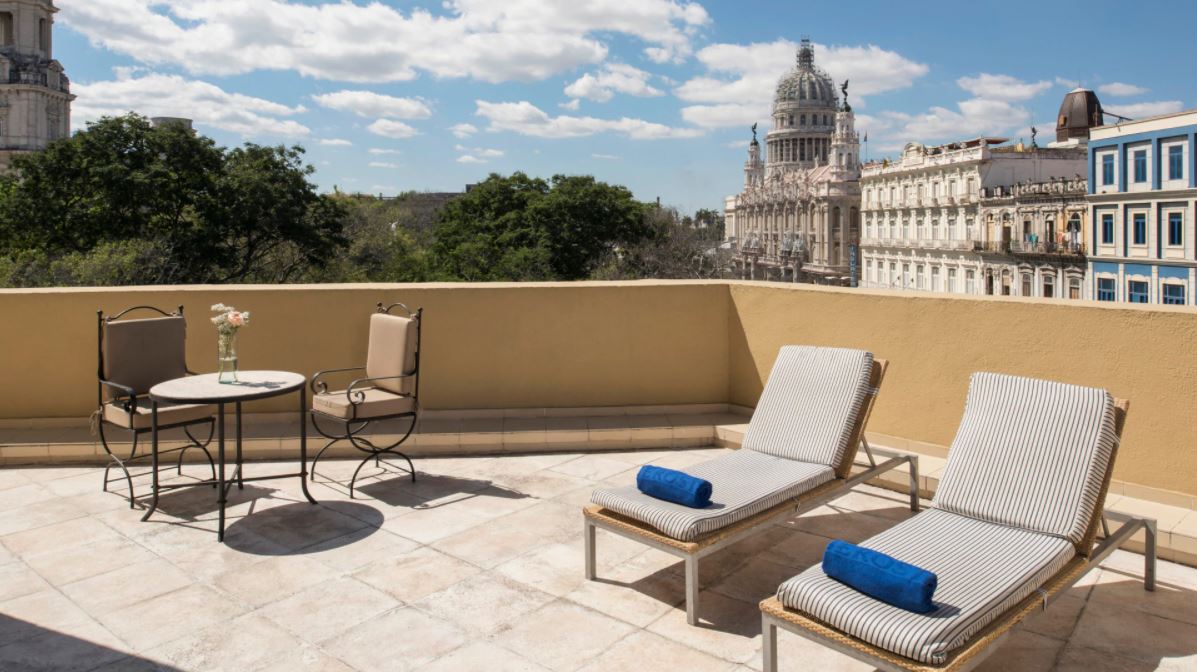 Terraza habitaciones Hotel Iberostar Parque central la Habana