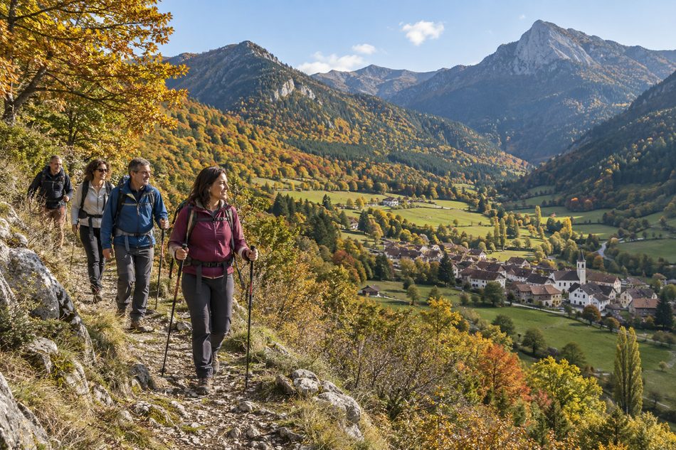 Ruta de senderismo por el Valle del Roncal en otoño