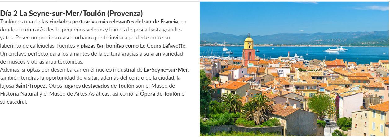 Dia 2 Itinerario La Seyene Sur Mer Crucero Meetic Pulmantur Sea Dates Our Time Marzo 2019