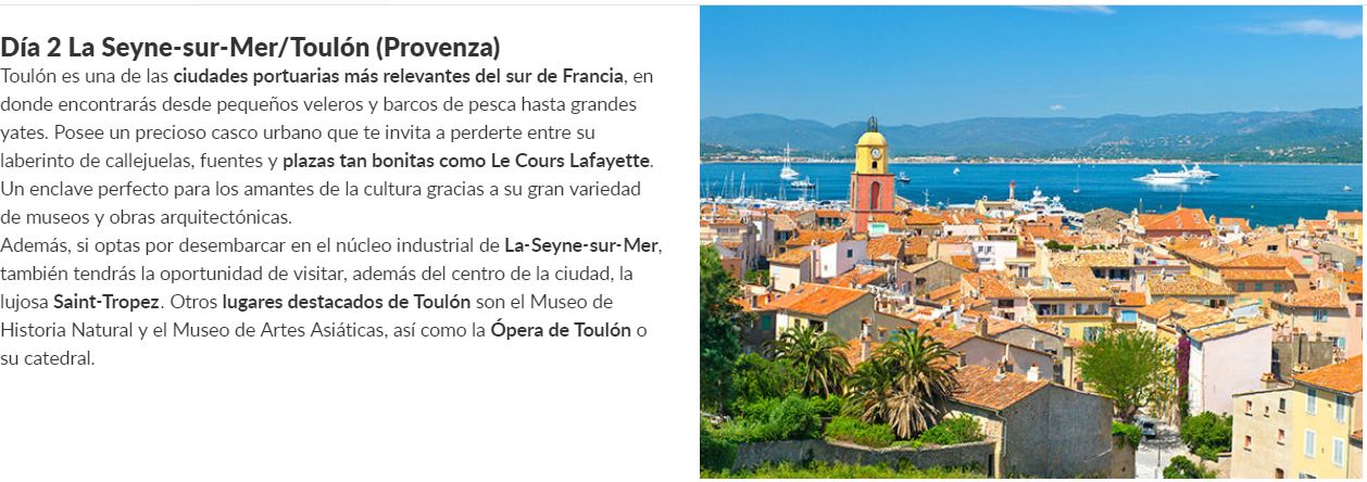 Dia 2 Itinerario La Seyene Sur Mer Crucero Meetic Pulmantur Sea Dates Our Time Marzo 2019