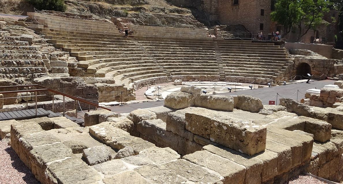 Teatro romano en centro histórico de Málaga