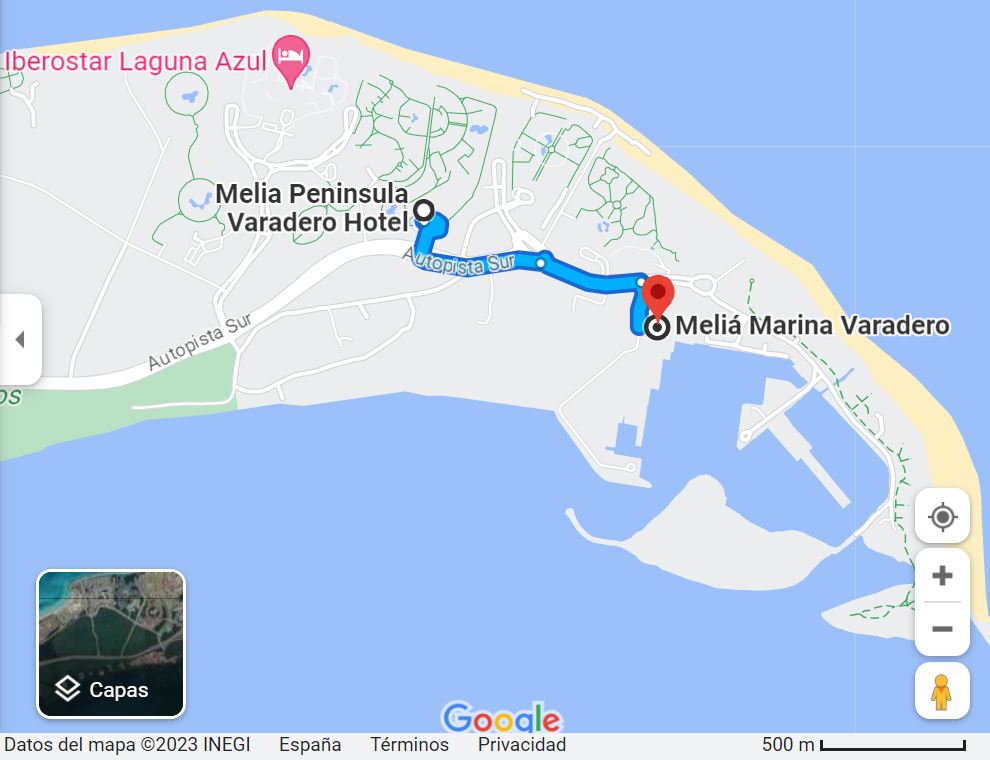 Mapa Ubicacion  como llegar Hotel Melia Marina Varadero en CUBA 