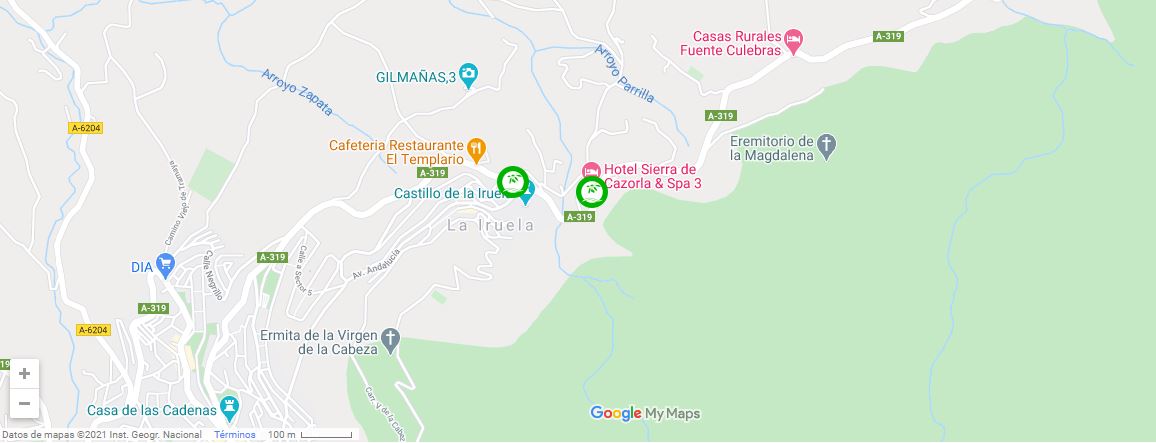 Mapa Ubicacion como llegar a Hotel Sierra de Cazorla