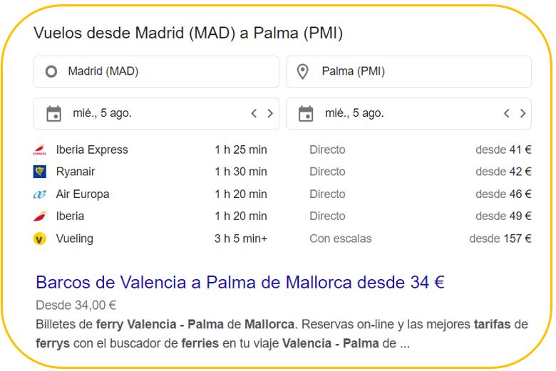Prcios vuelos Madrid Palma agosto 2020 Bolg Noticias de turismo B2Bviajes