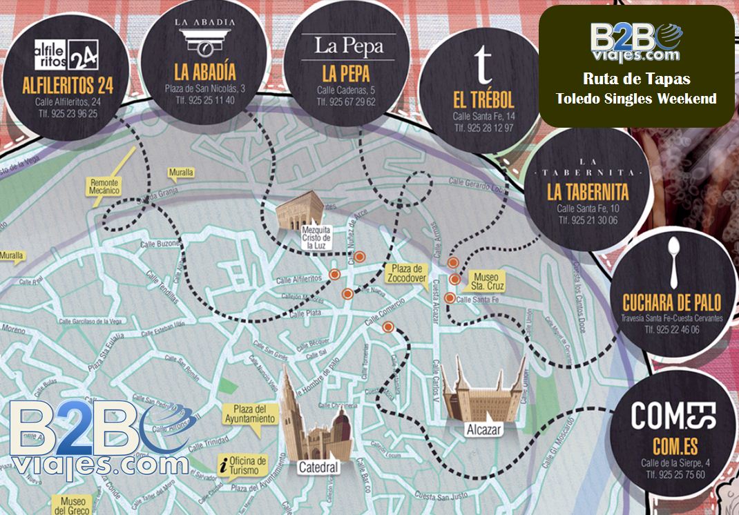 Ruta de Gastronómica y de tapas por Toledo. b2b Viajes