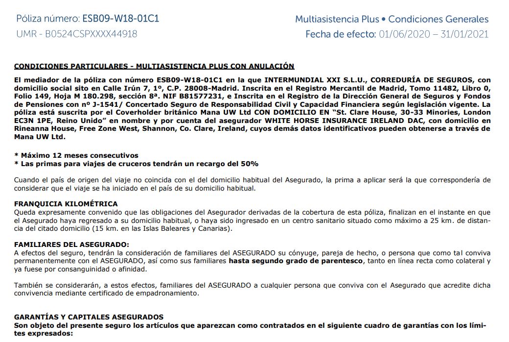 Seguro Opcional Multiasistencia Plus de Intermundial