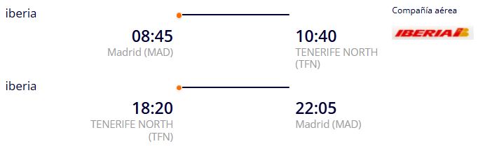 Vuelos Madrid Tenerife Iberia Oferta Crucero Canarias