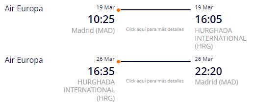 Vuelos incluidos desde Madrid Crucero Mar Rojo 19 Marzo 2023