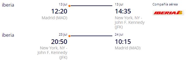 vuelos incluidos Madrid Nueva York Crucero MSC Meraviglia Julio 2023 
