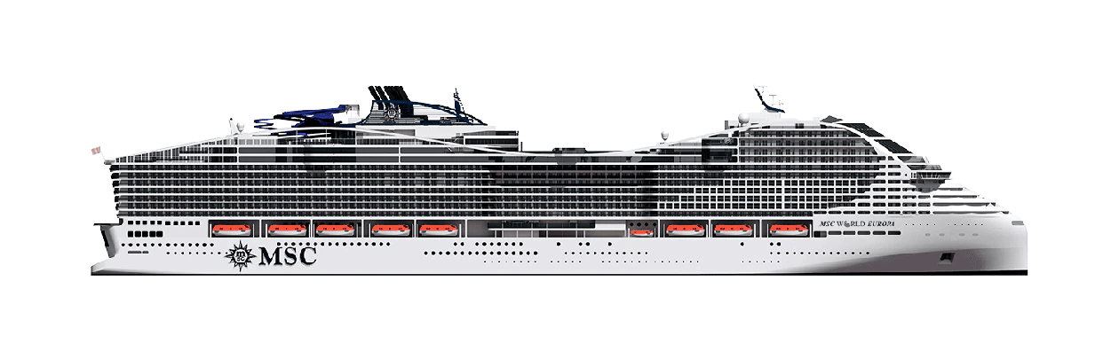 Ofertas cruceros en barco MSC WORLD EUROPA con autobus incluido